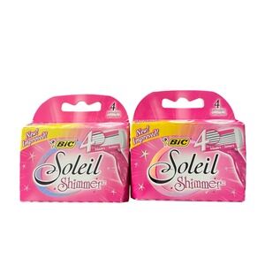BIC Soleil Shimmer Womens 4 Blade 8 Count Cartridges Refills Moisture‎ Strip